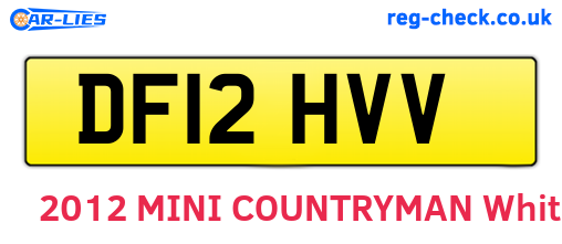 DF12HVV are the vehicle registration plates.