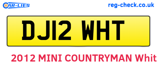 DJ12WHT are the vehicle registration plates.