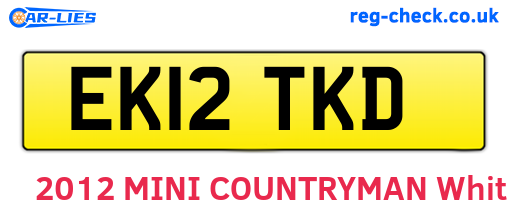 EK12TKD are the vehicle registration plates.