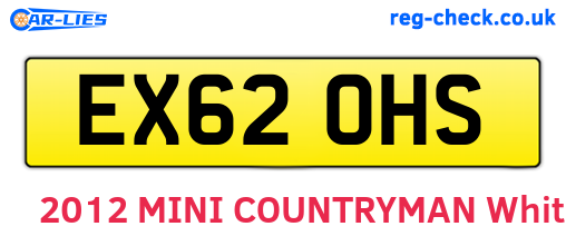 EX62OHS are the vehicle registration plates.