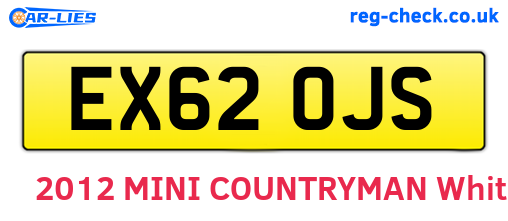 EX62OJS are the vehicle registration plates.