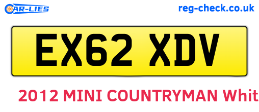 EX62XDV are the vehicle registration plates.