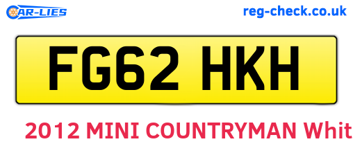 FG62HKH are the vehicle registration plates.