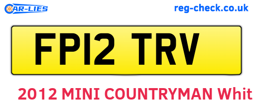 FP12TRV are the vehicle registration plates.