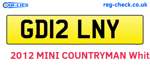 GD12LNY are the vehicle registration plates.