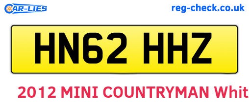HN62HHZ are the vehicle registration plates.