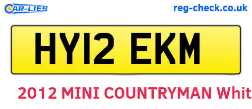 HY12EKM are the vehicle registration plates.