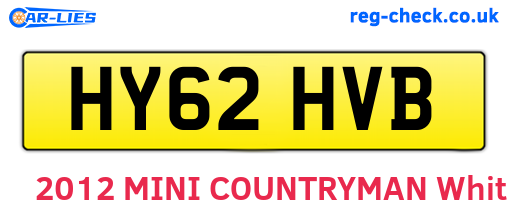 HY62HVB are the vehicle registration plates.