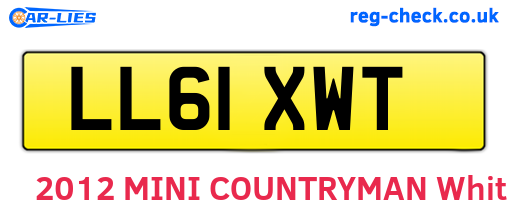 LL61XWT are the vehicle registration plates.