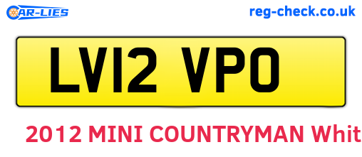LV12VPO are the vehicle registration plates.