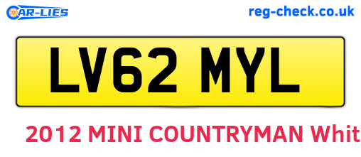 LV62MYL are the vehicle registration plates.