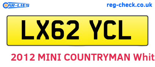 LX62YCL are the vehicle registration plates.