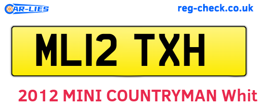 ML12TXH are the vehicle registration plates.
