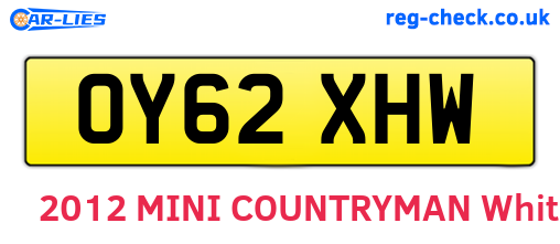 OY62XHW are the vehicle registration plates.