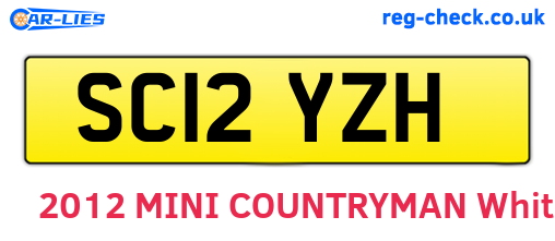 SC12YZH are the vehicle registration plates.