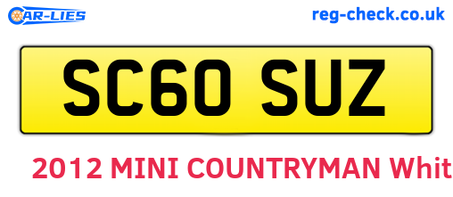 SC60SUZ are the vehicle registration plates.