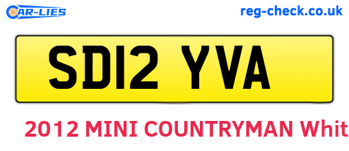 SD12YVA are the vehicle registration plates.