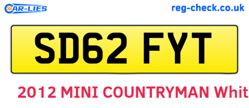 SD62FYT are the vehicle registration plates.