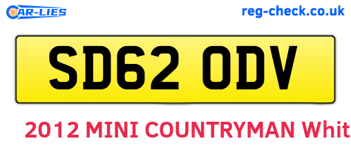 SD62ODV are the vehicle registration plates.