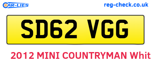 SD62VGG are the vehicle registration plates.