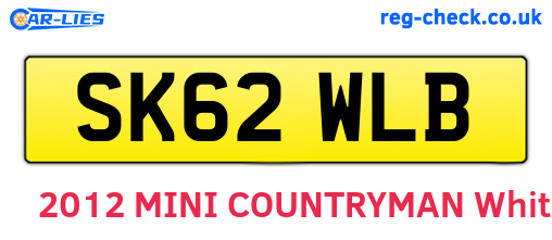 SK62WLB are the vehicle registration plates.