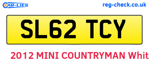 SL62TCY are the vehicle registration plates.