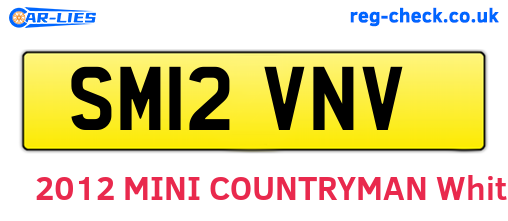SM12VNV are the vehicle registration plates.
