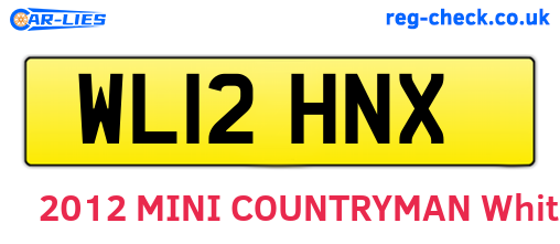 WL12HNX are the vehicle registration plates.