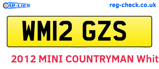 WM12GZS are the vehicle registration plates.