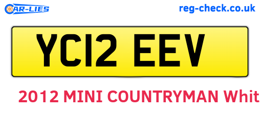 YC12EEV are the vehicle registration plates.