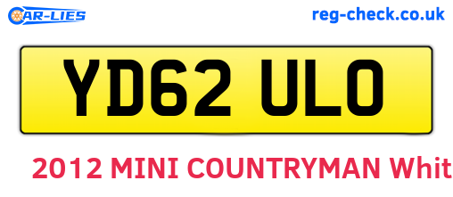 YD62ULO are the vehicle registration plates.