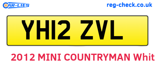 YH12ZVL are the vehicle registration plates.