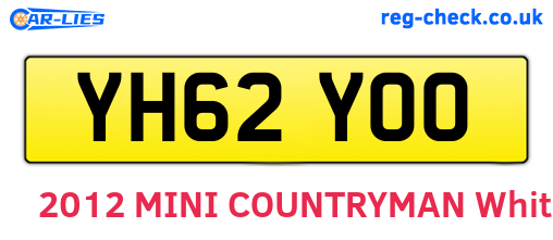 YH62YOO are the vehicle registration plates.