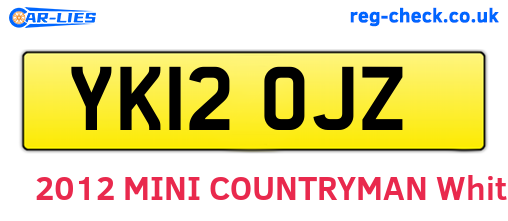 YK12OJZ are the vehicle registration plates.