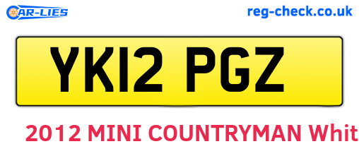 YK12PGZ are the vehicle registration plates.