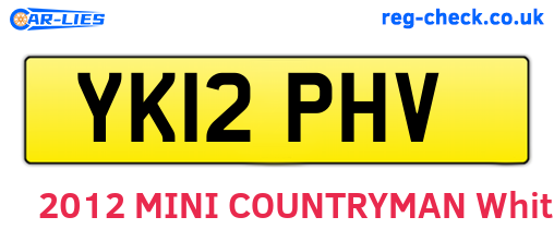 YK12PHV are the vehicle registration plates.