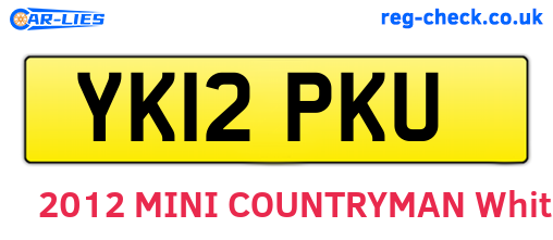 YK12PKU are the vehicle registration plates.