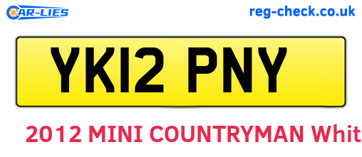 YK12PNY are the vehicle registration plates.
