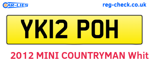 YK12POH are the vehicle registration plates.
