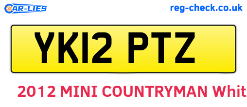 YK12PTZ are the vehicle registration plates.