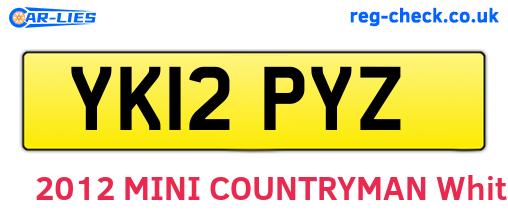 YK12PYZ are the vehicle registration plates.