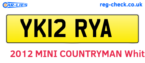 YK12RYA are the vehicle registration plates.
