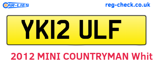 YK12ULF are the vehicle registration plates.