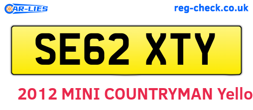 SE62XTY are the vehicle registration plates.