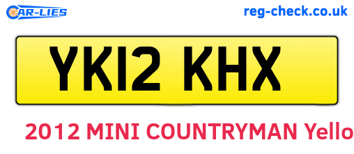 YK12KHX are the vehicle registration plates.