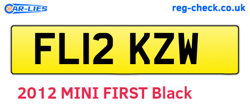 FL12KZW are the vehicle registration plates.