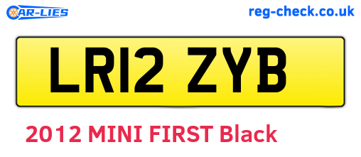 LR12ZYB are the vehicle registration plates.