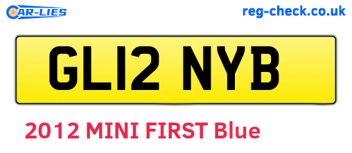 GL12NYB are the vehicle registration plates.