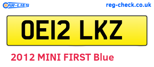 OE12LKZ are the vehicle registration plates.