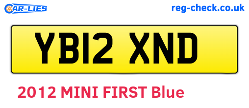 YB12XND are the vehicle registration plates.